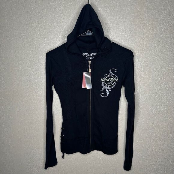 Y2K NWT Hard Rock Cafe Hoodie Womens XS - Picture 2 of 6